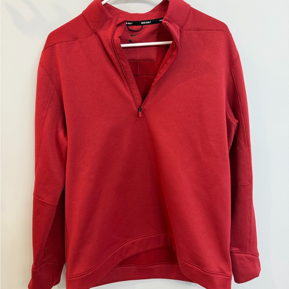 Nike Thermafit Red Women's 1/4 Zip Golf Cowl Neck Sweater
